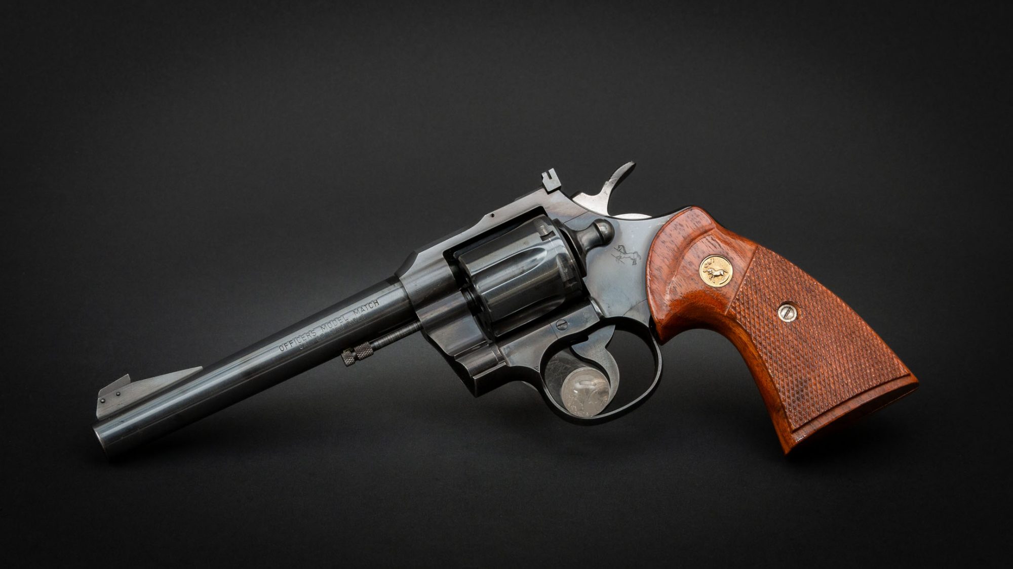 Colt Officers Model Match revolver in .22 Long Rifle, for sale by Turnbull Restoration Co. of Bloomfield, NY