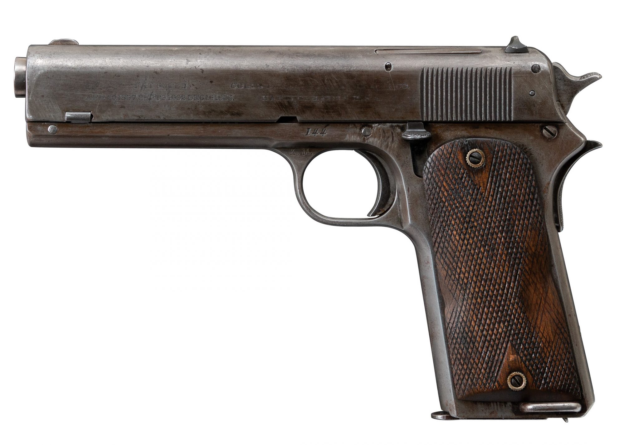 Colt Model 1907 before full restoration by Turnbull Restoration Co.