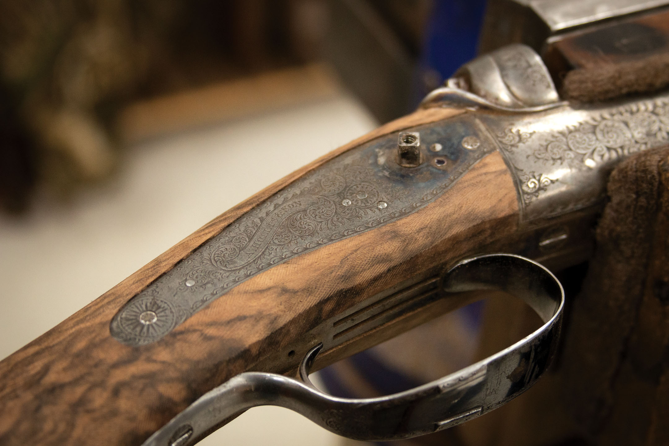 Inletting work performed during an A. Hollis & Son double rifle restoration project
