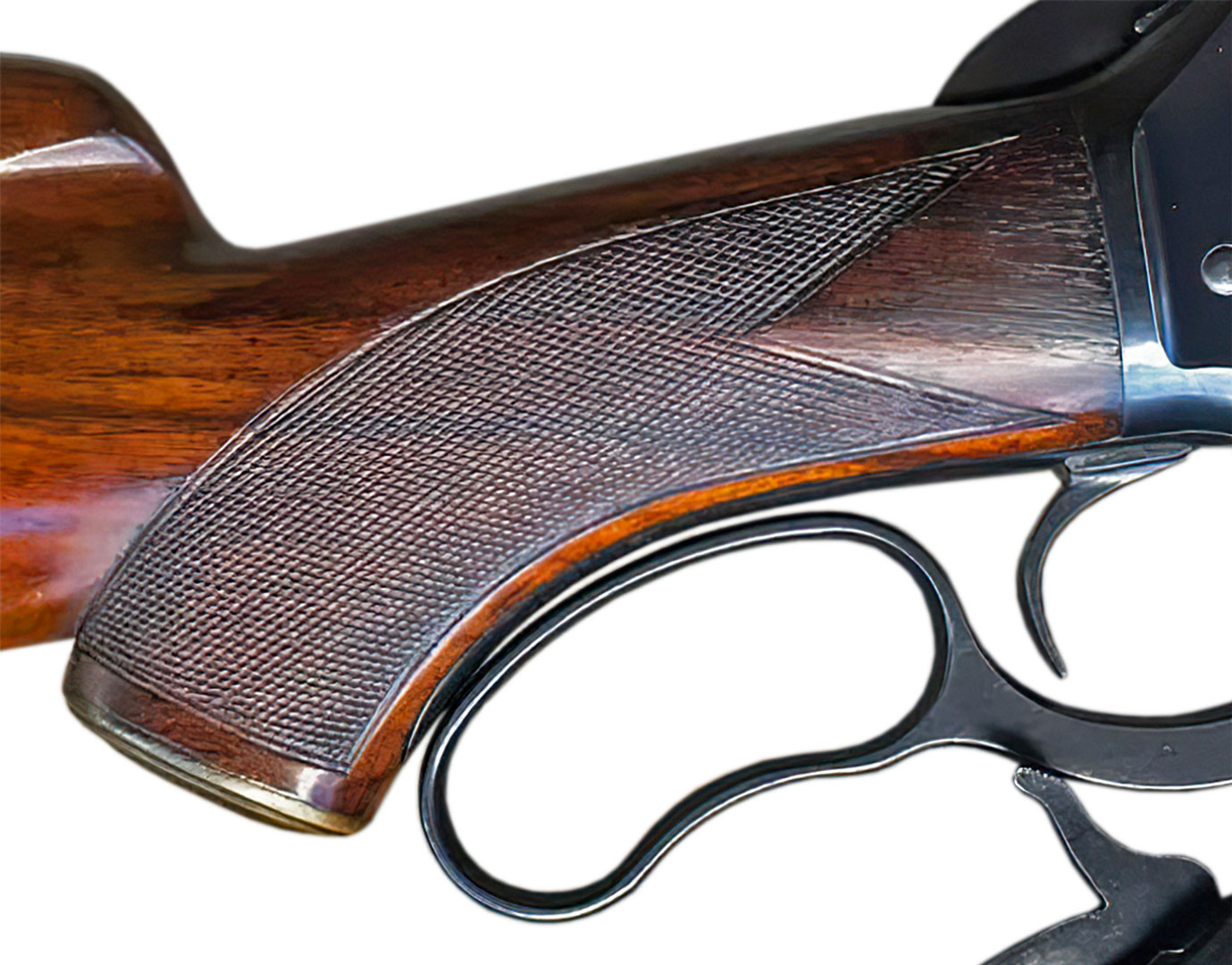 Winchester Model 71 stock checkering