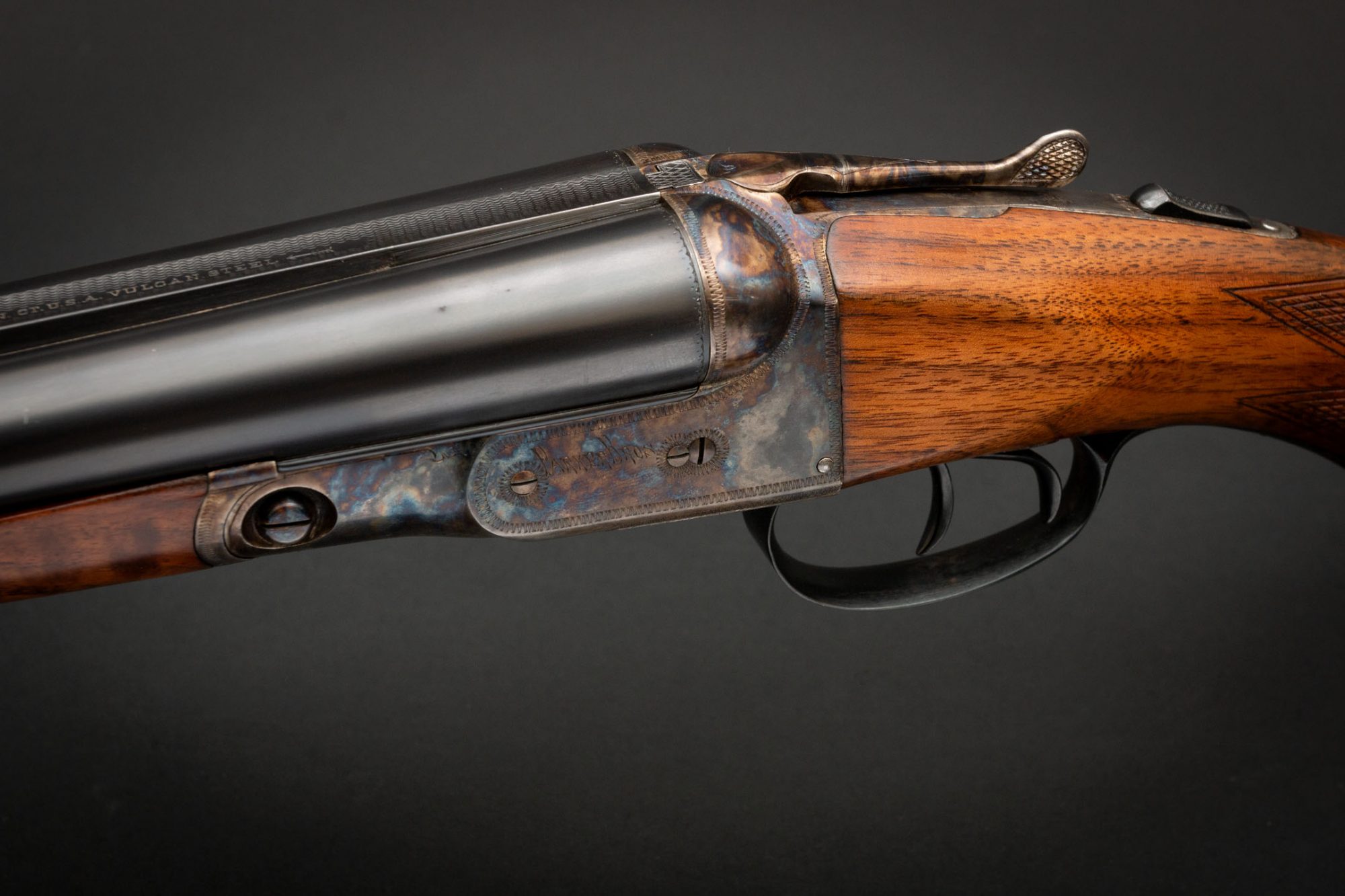 Parker VH 12 gauge side-by-side shotgun from 1923, for sale by Turnbull Restoration of Bloomfield, NY