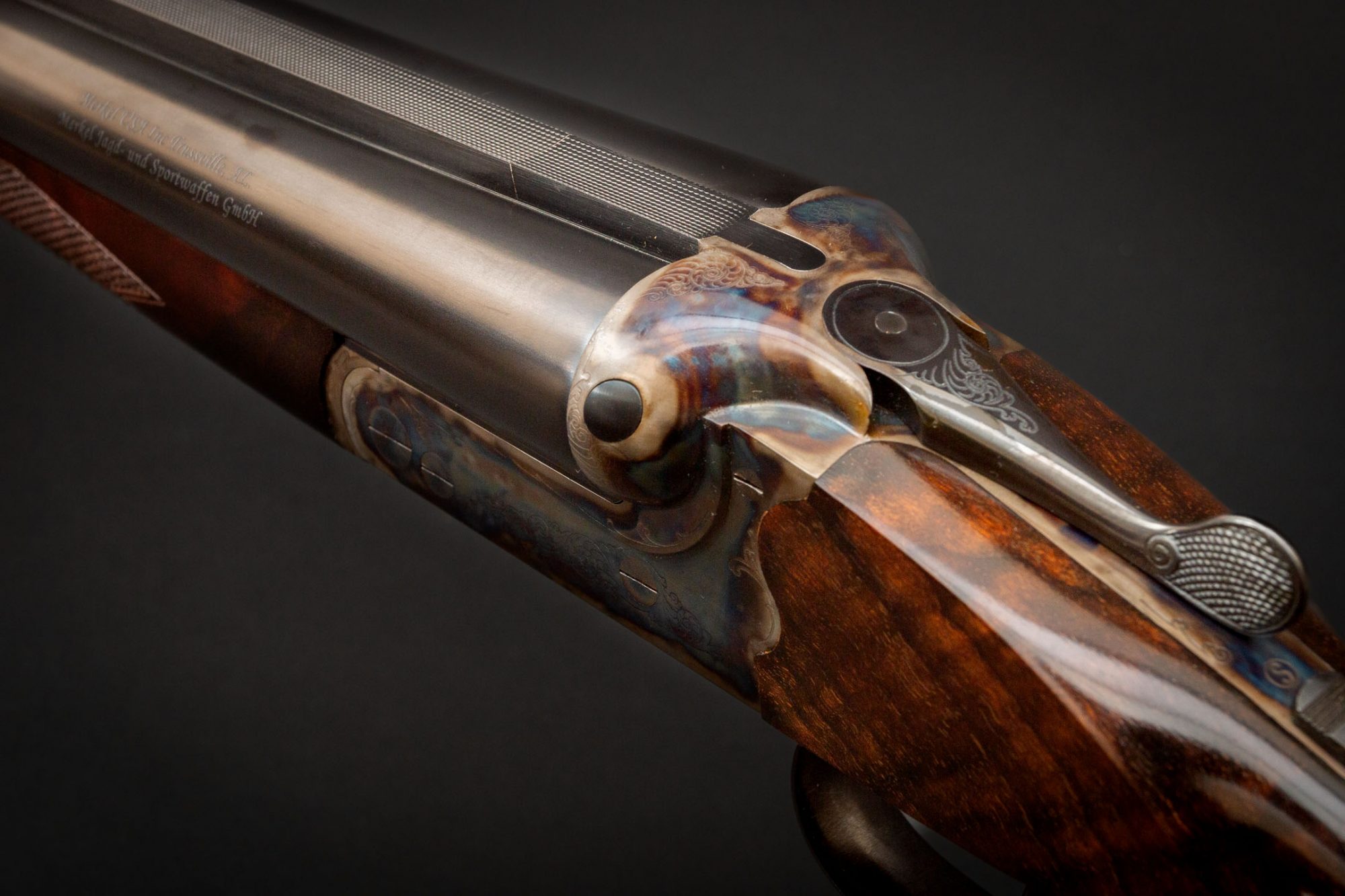 Merkel 47E 12 gauge side-by-side shotgun, for sale by Turnbull Restoration of Bloomfield, NY