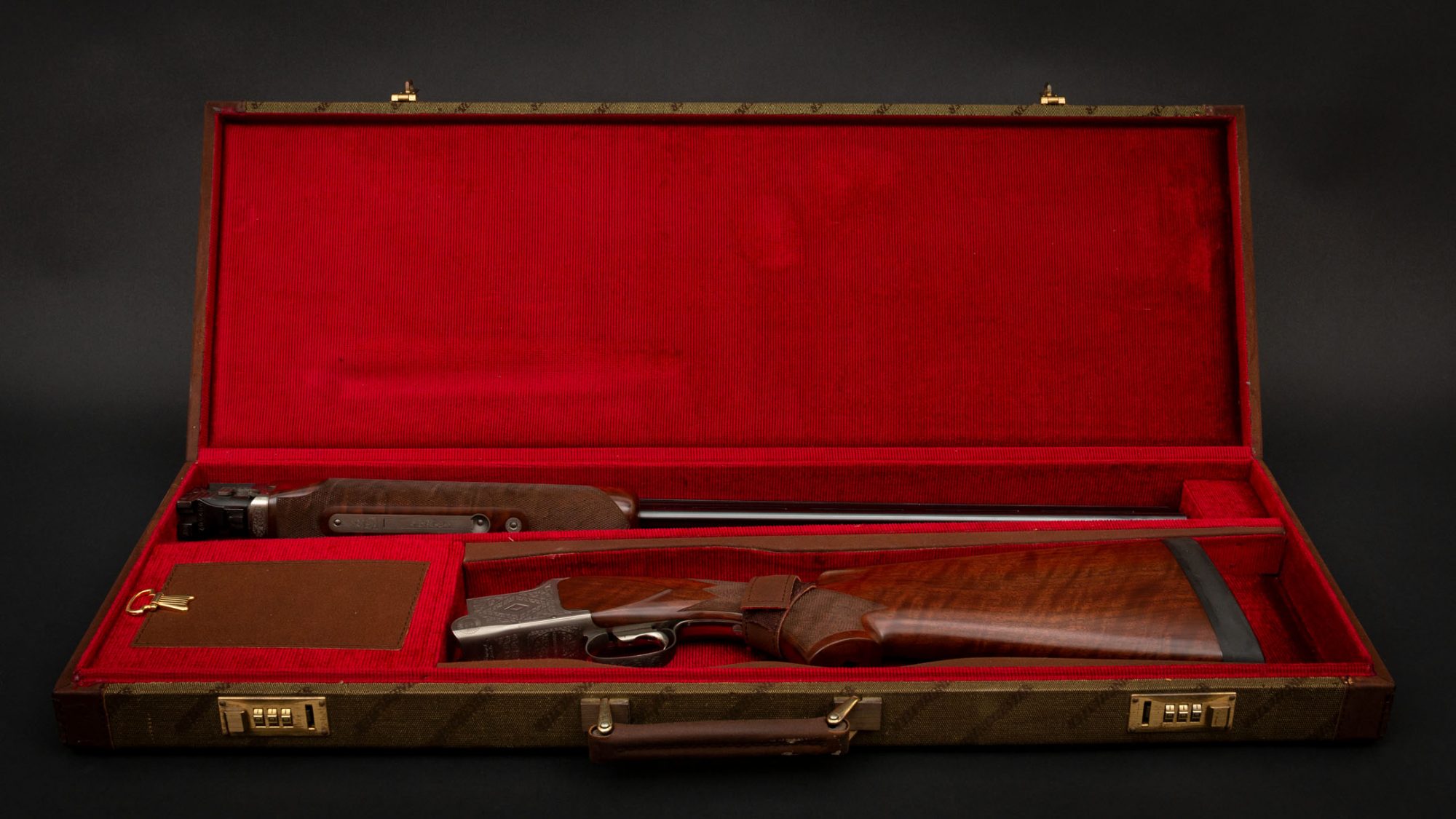 Case for Winchester Diamond Grade Skeet 410 over-under shotgun, for sale by Turnbull Restoration of Bloomfield, NY