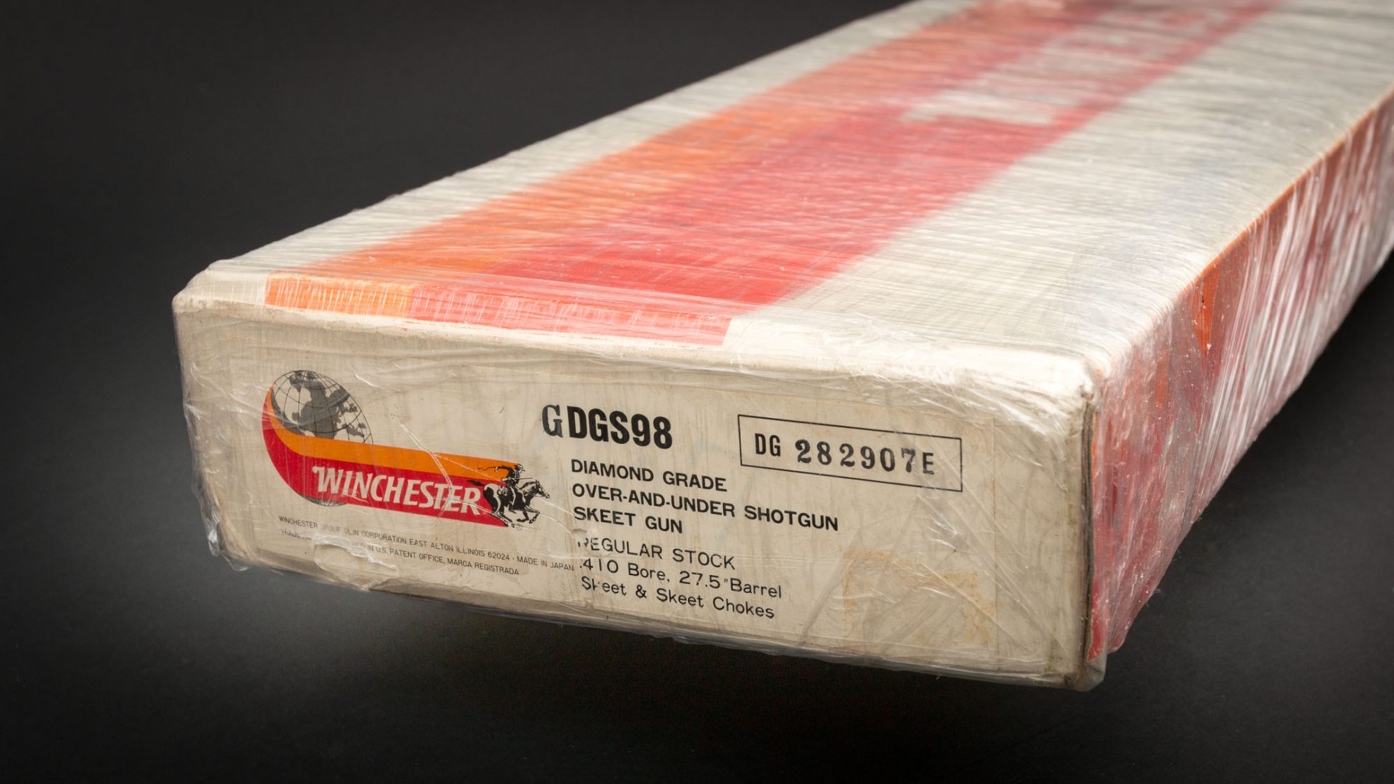 Box for Winchester Diamond Grade Skeet 410 over-under shotgun, for sale by Turnbull Restoration of Bloomfield, NY