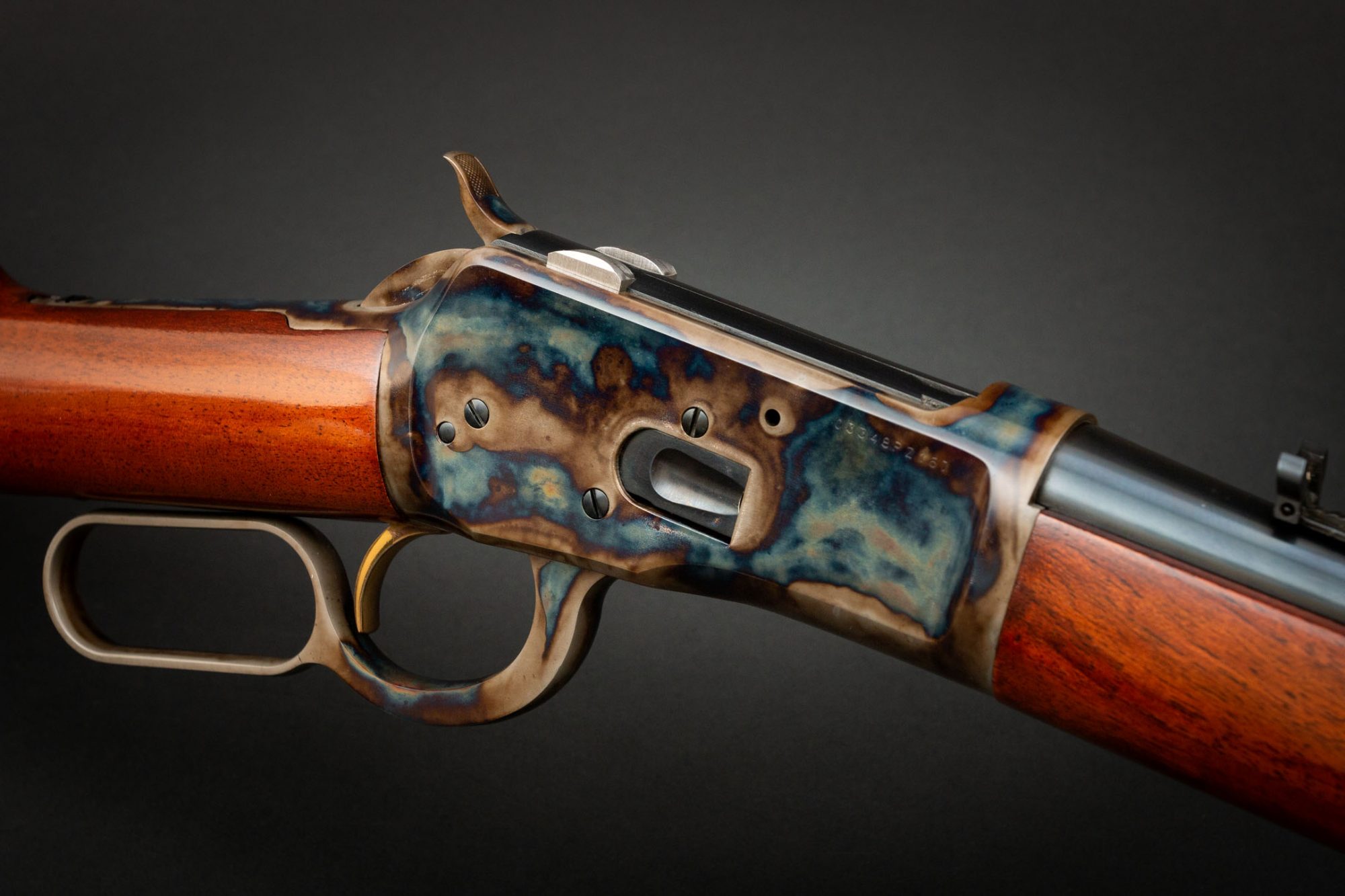 Browning 92 Carbine in .44 Rem Mag, featuting classic-era metal and wood finishes by Turnbull Restoration Co.