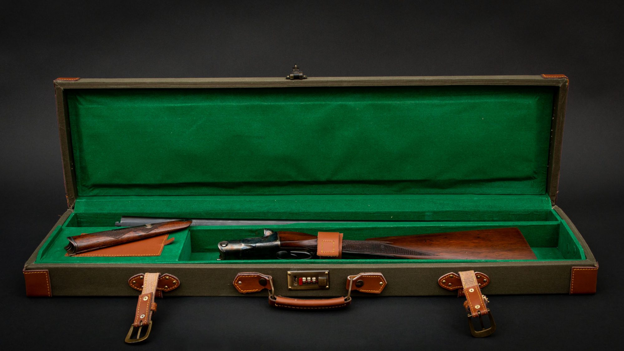 Parker VH 16 gauge shotgun with case colors by Turnbull Restoration Co., all other work by third party, for sale by Turnbull Restoration Co.