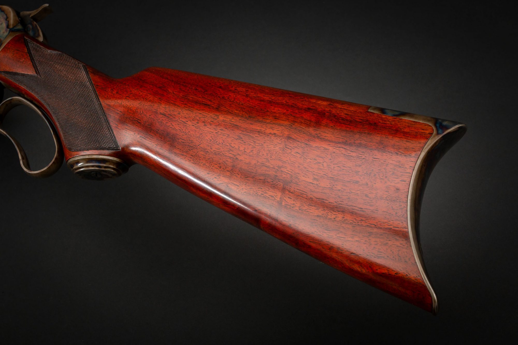 Winchester Model 1886 featuring classic-era metal and wood finishes by Turnbull Restoration Co. of Bloomfield, NY