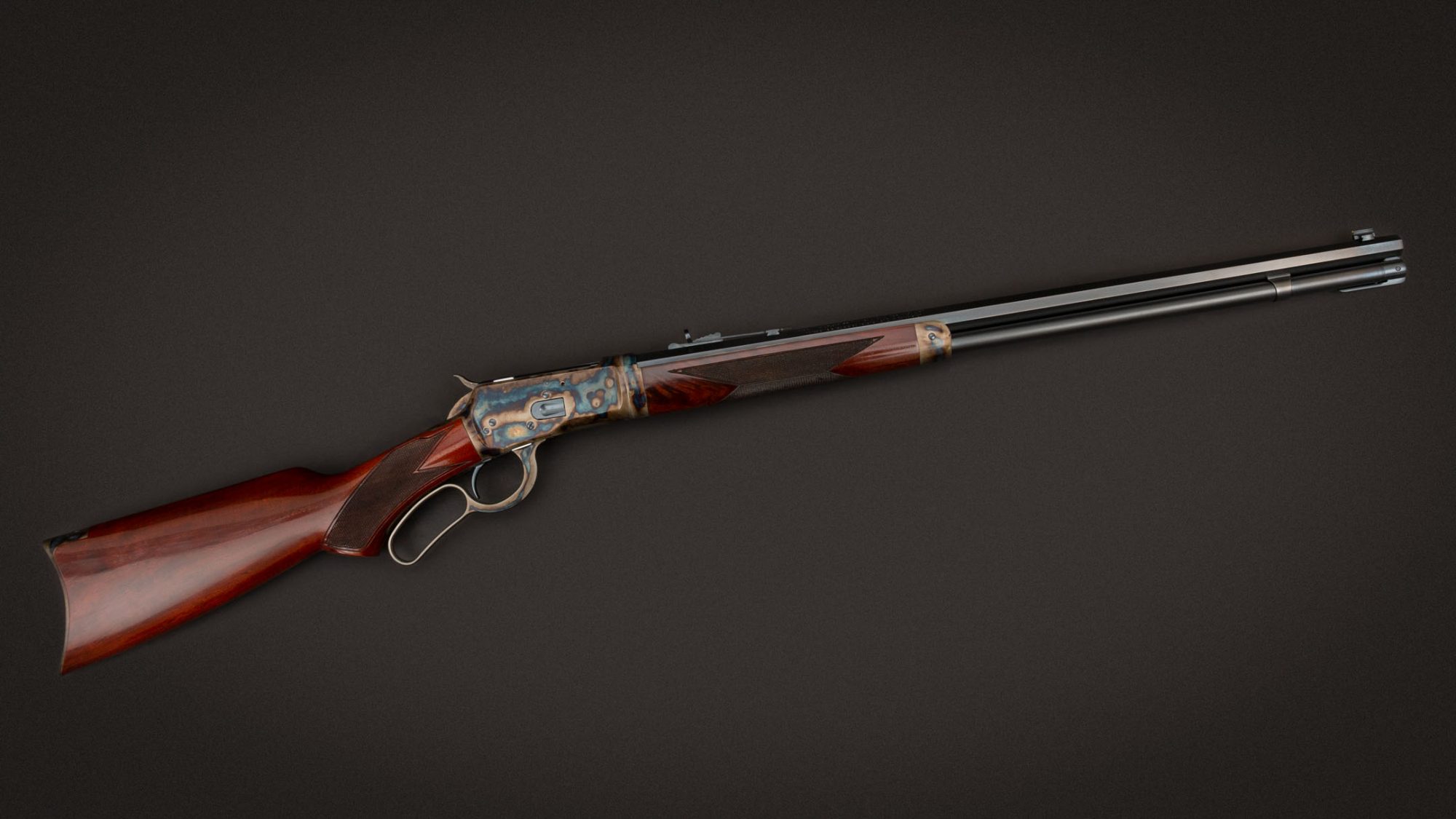 New Winchester Model 1892 featuring classic-era metal and wood finishes by Turnbull Restoration Co. of Bloomfield, NY