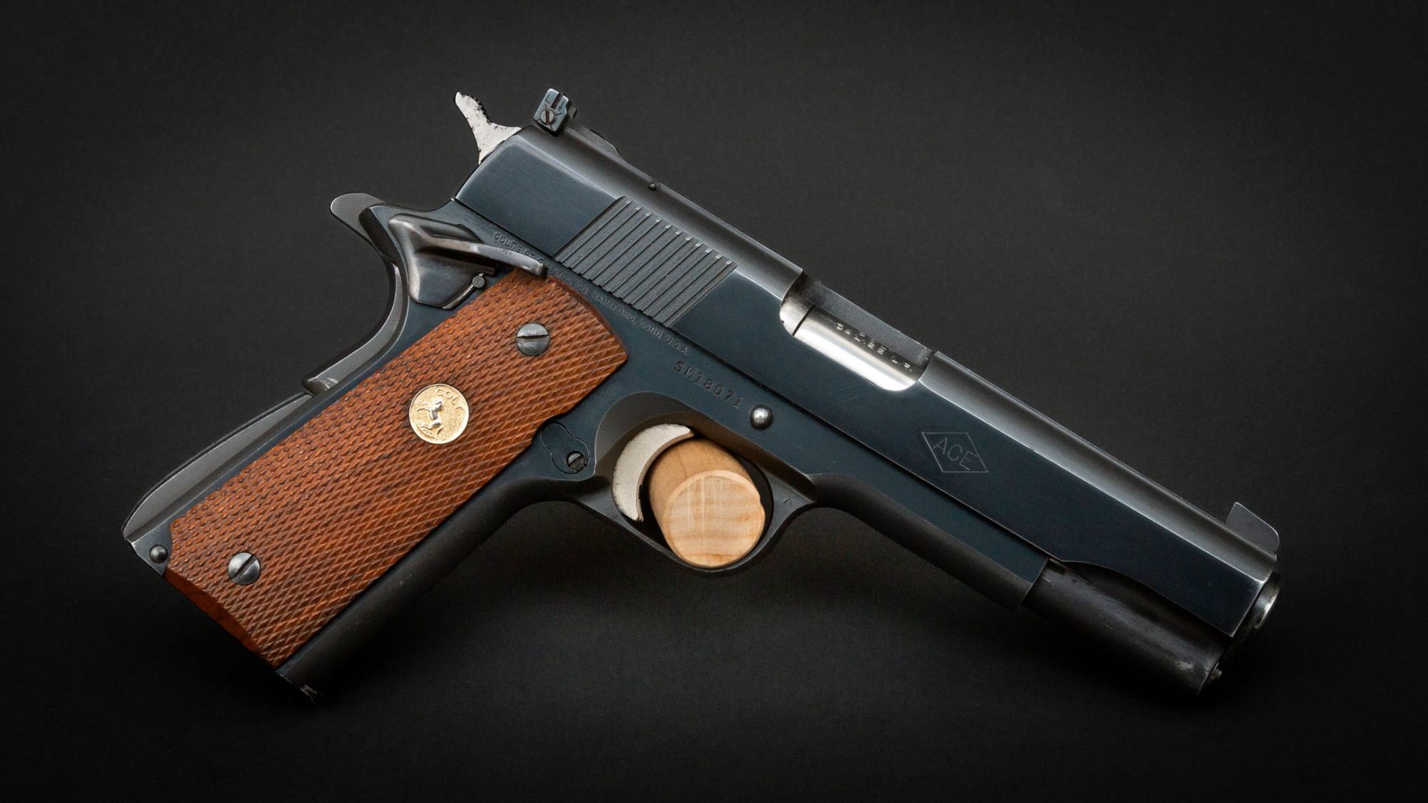 Colt Ace Service Model in .22LR, for sale by Turnbull Restoration Co. of Bloomfield, NY