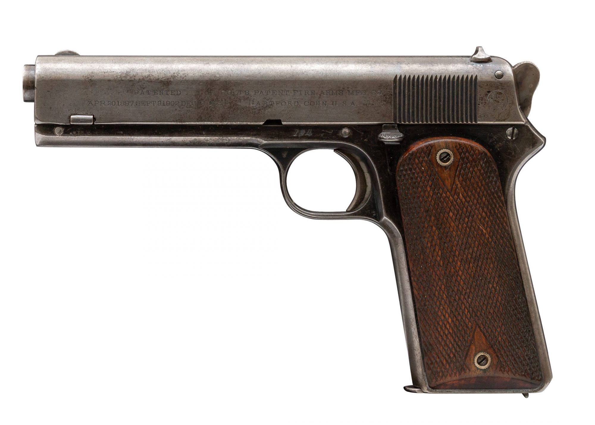 Colt Model 1905, before restoration work by Turnbull Restoration Co.