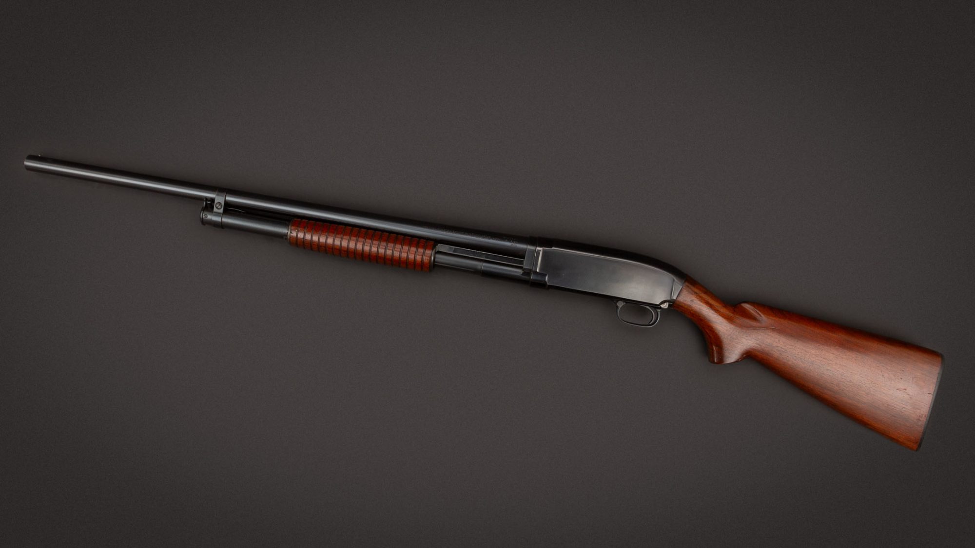 12 gauge Winchester Model 12 from 1942, for sale by Turnbull Restoration Co. of Bloomfield, NY