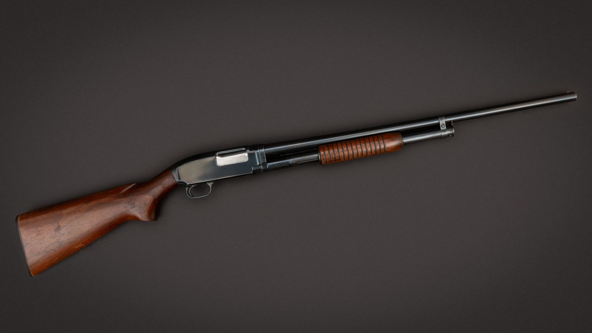12 gauge Winchester Model 12 from 1955, for sale by Turnbull Restoration Co. of Bloomfield, NY