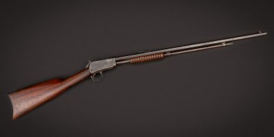 Winchester Model 1890 slide action rimfire rifle, for sale by Turnbull Restoration Co. of Bloomfield, NY