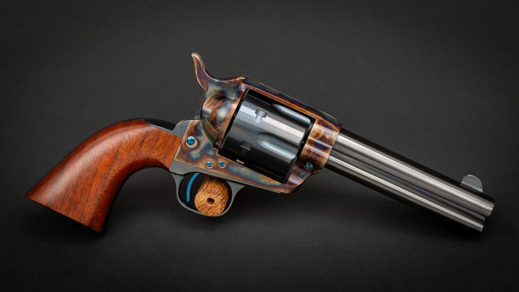 U.S. Fire Arms single action revolver in 45 Colt featuring Turnbull finishes, for sale by Turnbull Restoration of Bloomfield, NY