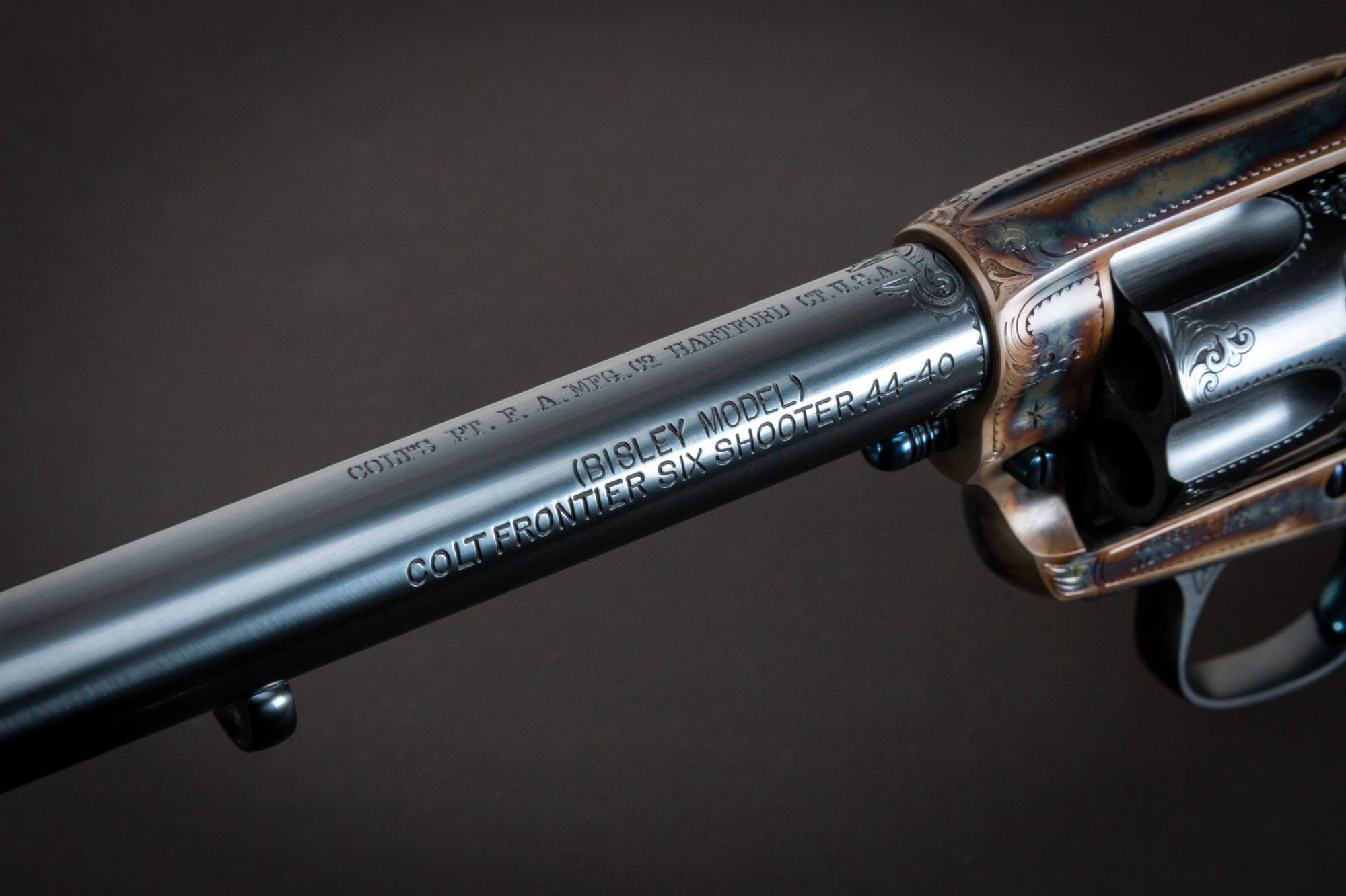 Colt SAA Bisley Model in 44-40 Winchester from 1913, restored and upgraded by Turnbull Restoration of Bloomfield, NY