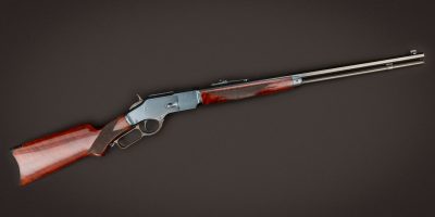 Winchester 1873 featuring wood finish and metal finishes by Turnbull Restoration