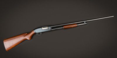 Winchester Model 12 field grade 28 gauge pump action shotgun from 1937, for sale by Turnbull Restoration for Bloomfield, NY