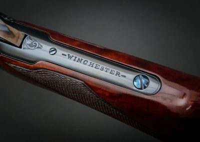 Winchester Model 1892 Deluxe Engraved Takedown in .45 Colt, featuring classic era metal and wood finishes by Turnbull Restoration Co. of Bloomfield, NY
