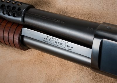 Turnbull restored Winchester Model 1897 shotgun's rust blued barrel and magazine tube
