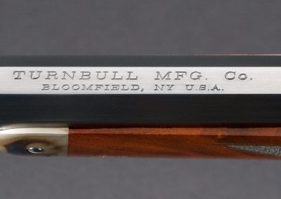 New Turnbull Model 1886 rifle's rust blued barrel