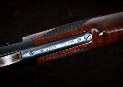 Winchester 1873 top tang charcoal bluing by Turnbull Restoration
