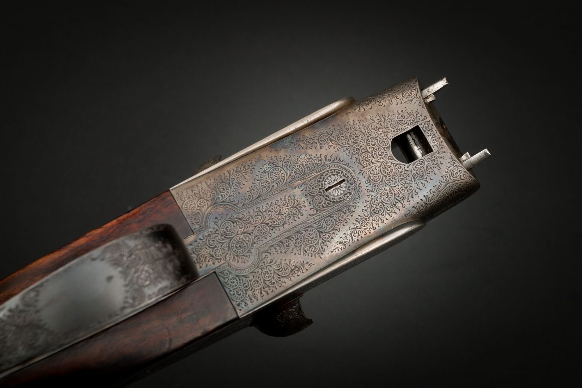 FC Scott 12ga side-by-side shotgun, for sale by Turnbull Restoration of Bloomfield, NY