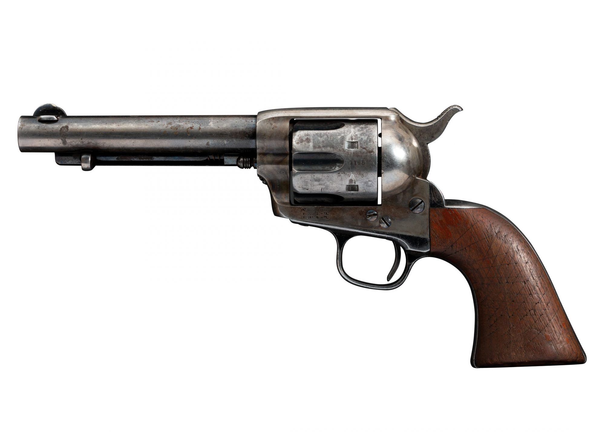 Colt SAA from 1884 in 45 Colt, before restoration work performed by Turnbull Restoration of Bloomfield, NY