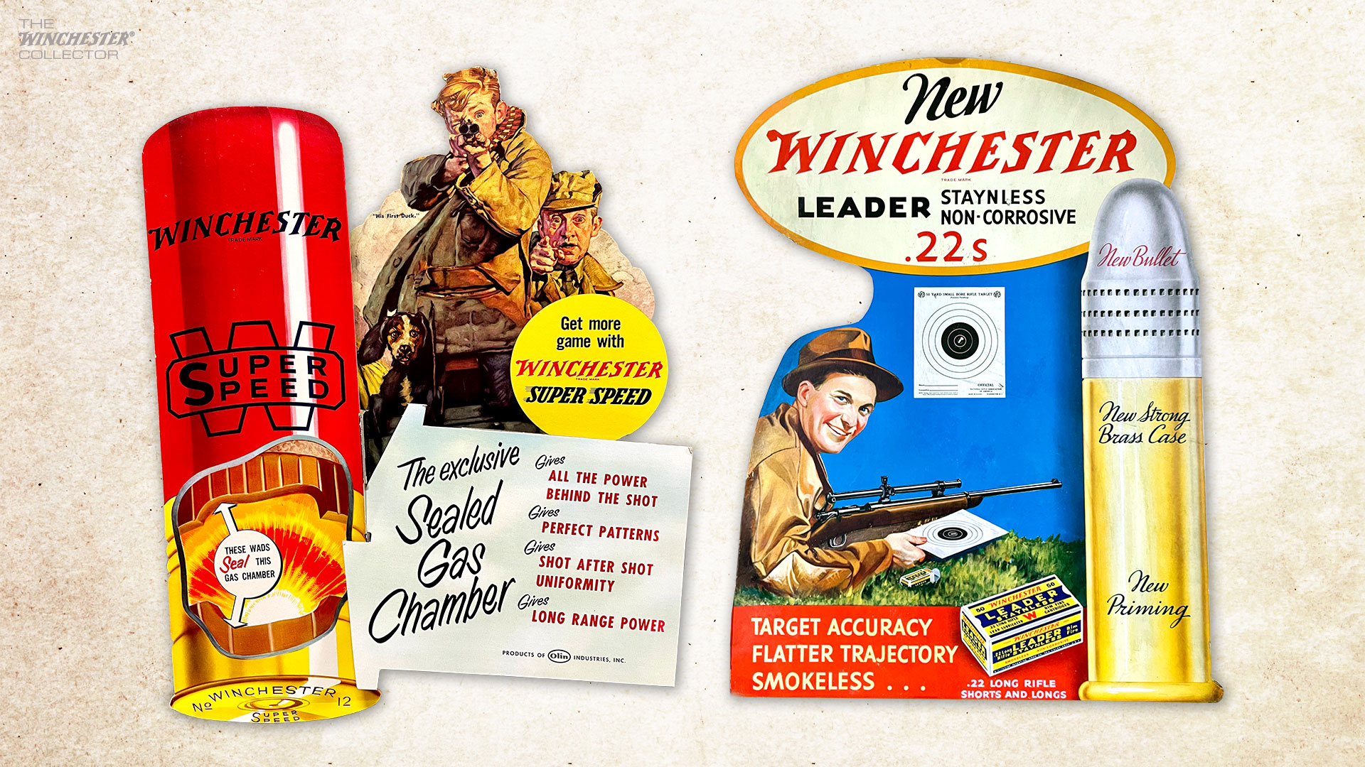 Example of vintage Winchester point-of-purchase advertising (courtesy Jennifer and Gary Gole via Winchester Arms Collectors Association)