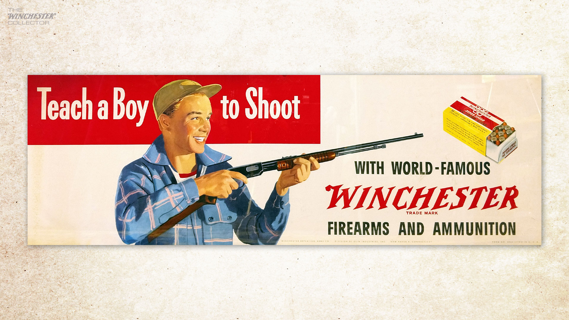 Example of vintage Winchester point-of-purchase advertising (courtesy Jennifer and Gary Gole via Winchester Arms Collectors Association)