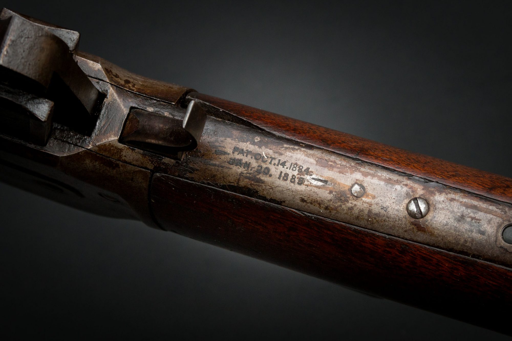 Winchester Model 1886 from 1891, chambered in 50-110 WCF, for sale by Turnbull Restoration of Bloomfield, NY