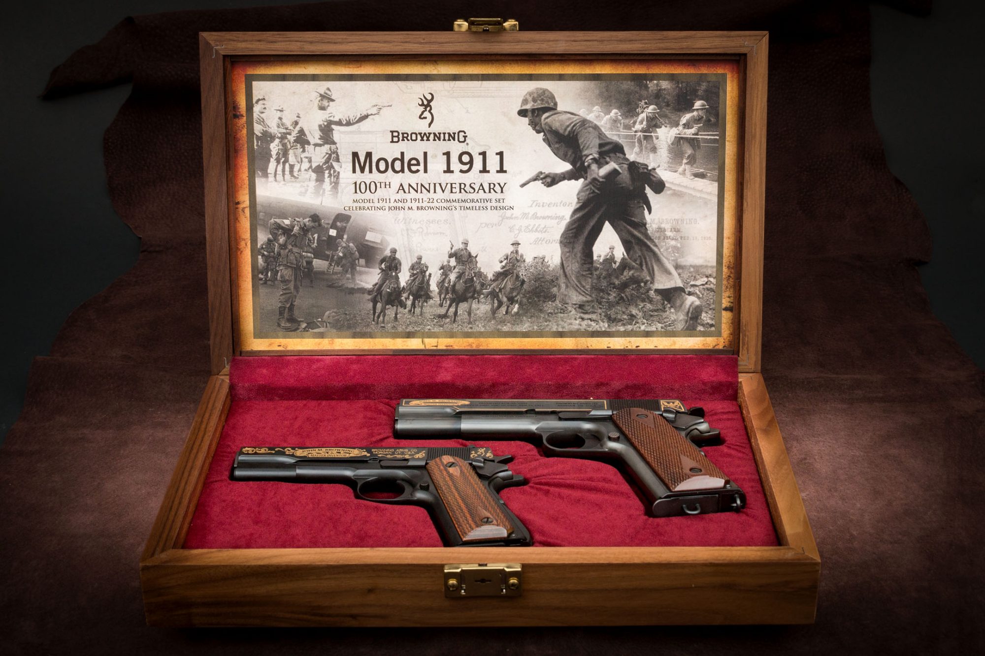 Browning 1911 100th Anniversary Commemorative Set, for sale by Turnbull Restoration of Bloomfield, NY