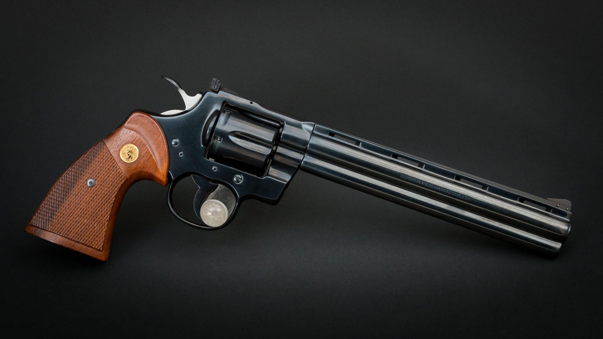 Colt Python 357 with 8-inch barrel, for sale by Turnbull Restoration of Bloomfield, NY